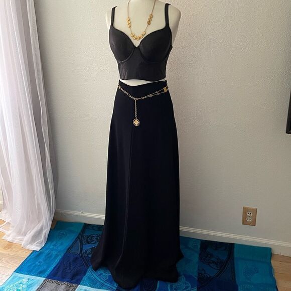 ST.JHON by Marie gray black maxi skirt size 6 - Picture 12 of 15